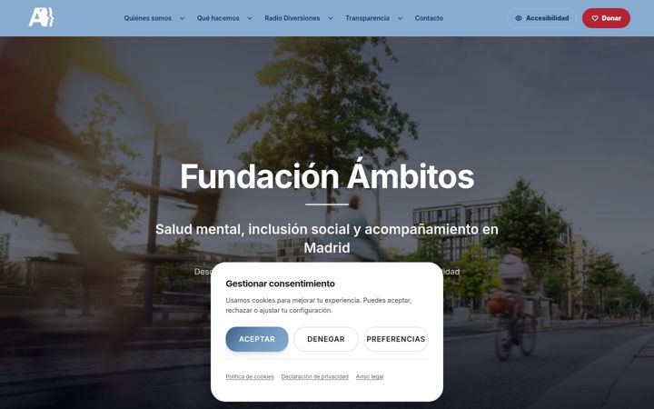 Screenshot of ambitos.social
