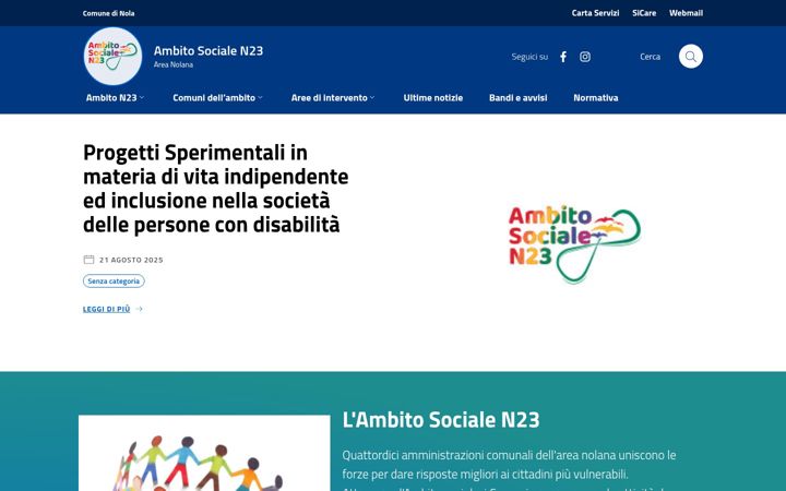 Screenshot of ambitosocialen23.it