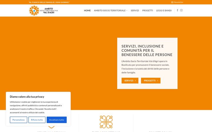 Screenshot of ambitosocioterritorialevaldagri.it