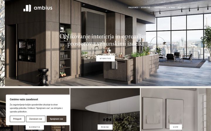 Screenshot of ambiusinterieri.si