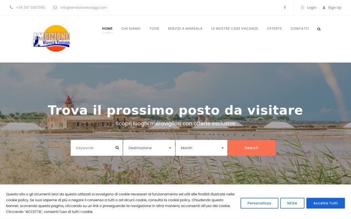 Ekrānuzņēmums no ambizioneviaggi.com