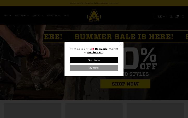 Screenshot of amblerssafety.com