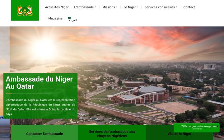 Screenshot of ambnigerqatar.com