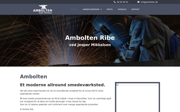 Screenshot of ambolten.dk
