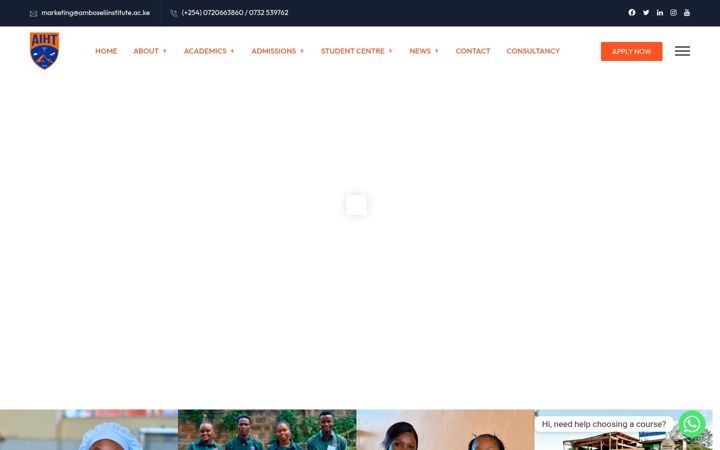 Screenshot di amboseliinstitute.ac.ke