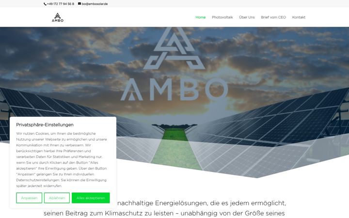 Screenshot of ambosolar.de