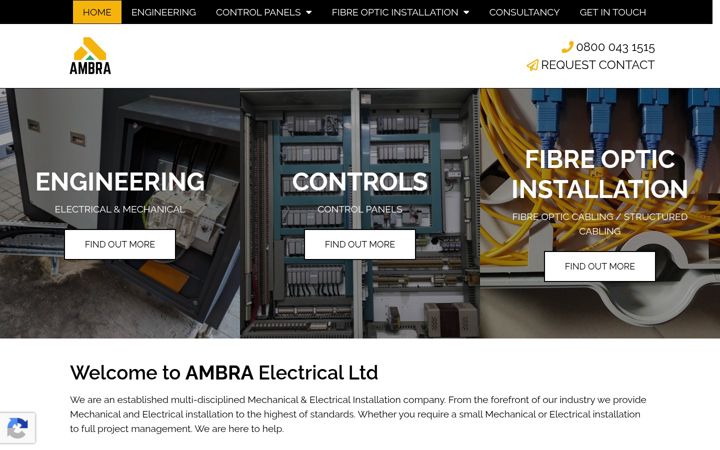 Screenshot of ambra.co.uk