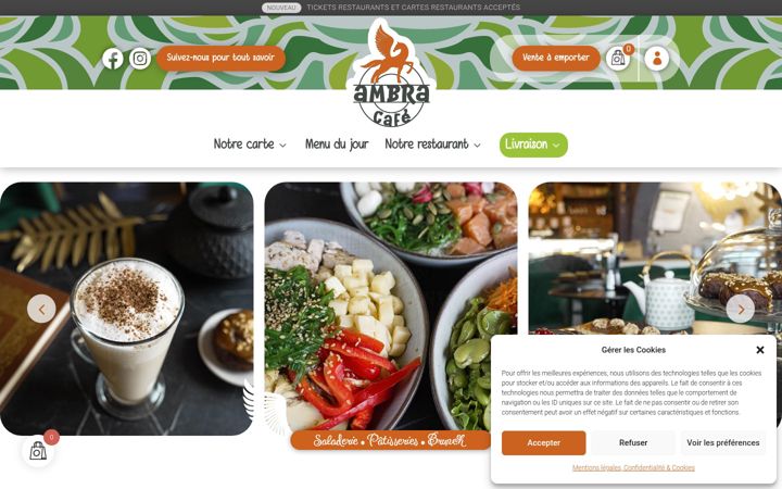 Screenshot di ambracafe.com