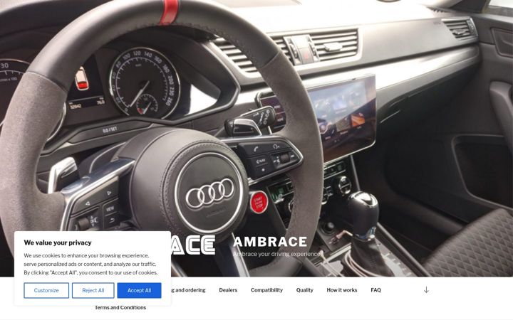 Screenshot di ambrace.eu