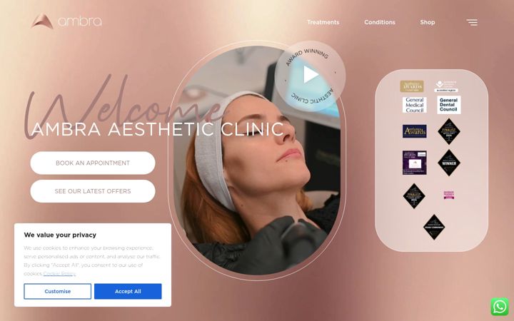 Screenshot of ambraclinic.com