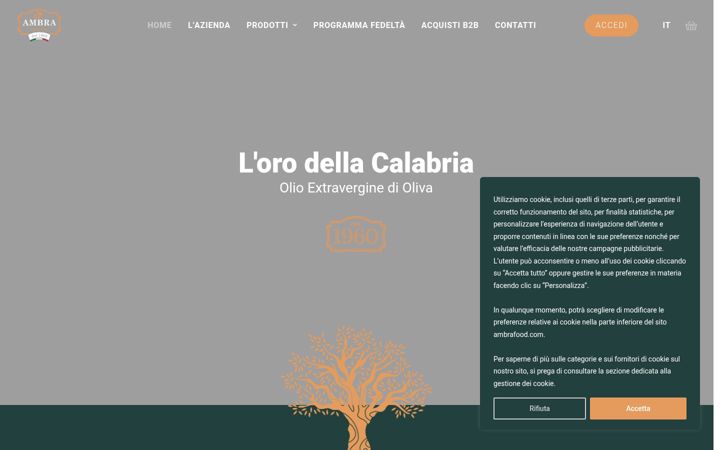 Screenshot of ambrafood.com