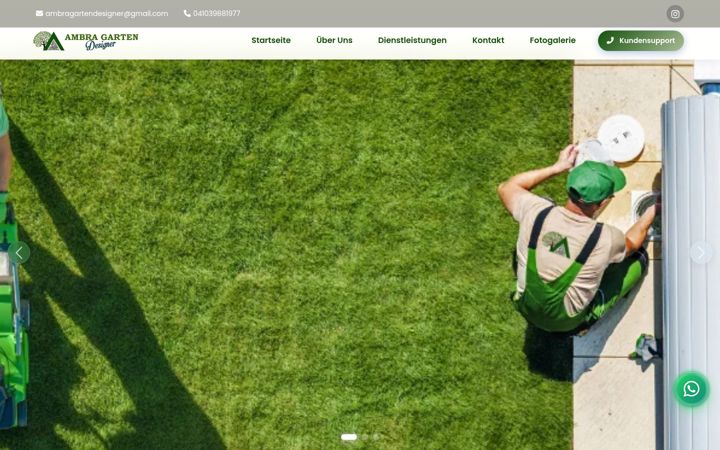 Screenshot of ambragartendesigner.de