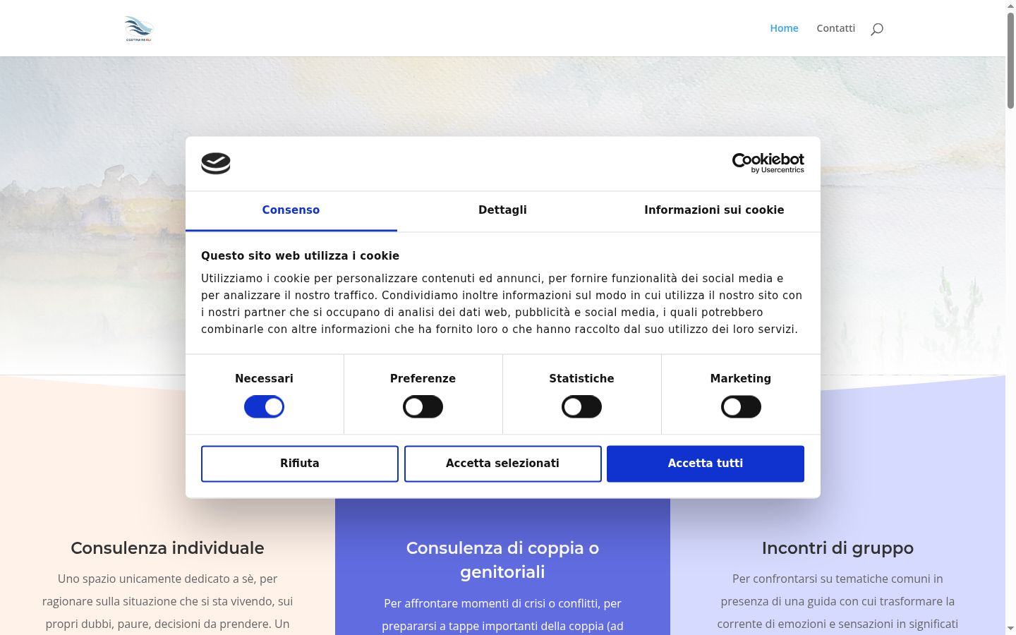 Screenshot van de toestemmingsbanner zoals getoond vóór enige interactie