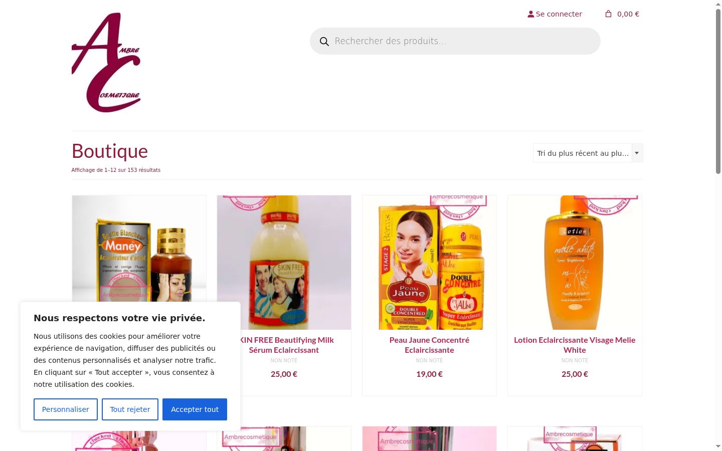 Screenshot del banner di consenso mostrato prima di qualsiasi interazione