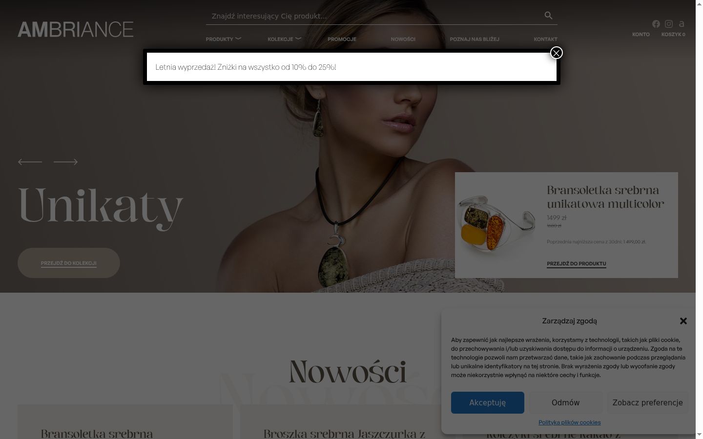 Képernyőkép a bármilyen interakció előtt megjelenő hozzájárulási bannerről
