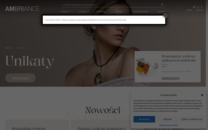 Screenshot of ambriance.pl