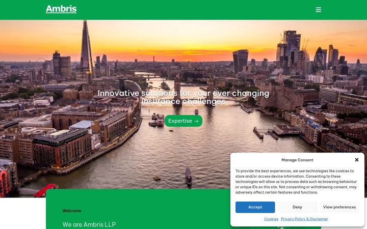 Screenshot of ambris.uk