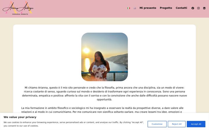 Screenshot of ambrogioarianna.altervista.org