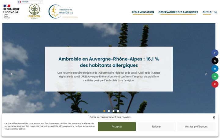 Screenshot of ambroisie-risque.info