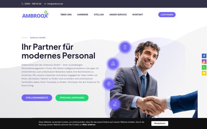 Screenshot von ambroox.de
