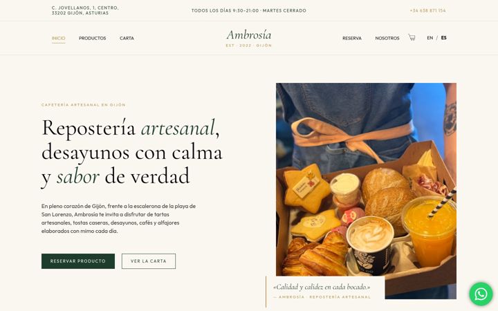 Screenshot of ambrosiagijon.es