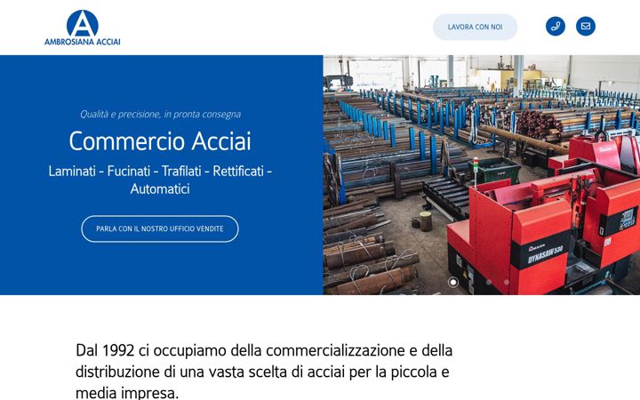 Screenshot of ambrosianaacciai.it