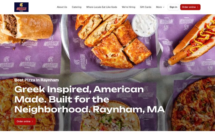 Screenshot of ambrosiapizzeria.com