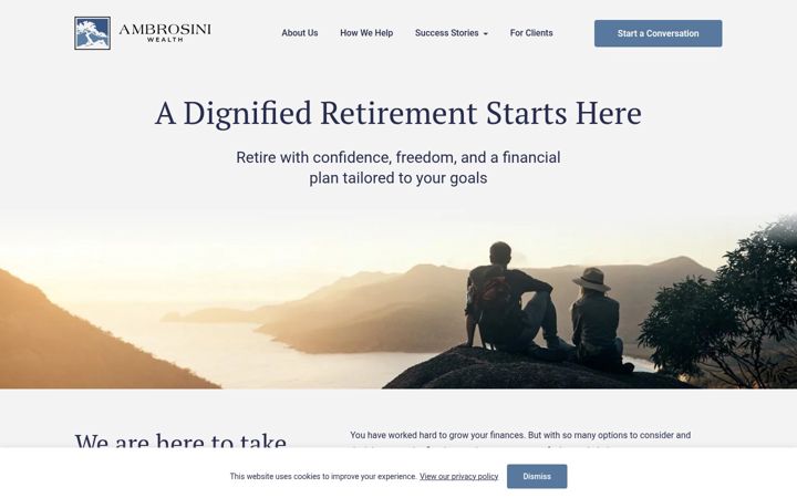 Screenshot of ambrosiniwealth.com