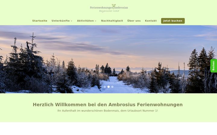 Snímek obrazovky ambrosius-bodenmais.de