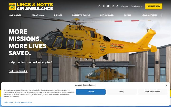 Screenshot of ambucopter.org.uk