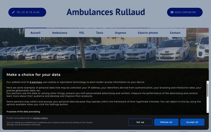 Snímek obrazovky ambulance-barbezieux.fr