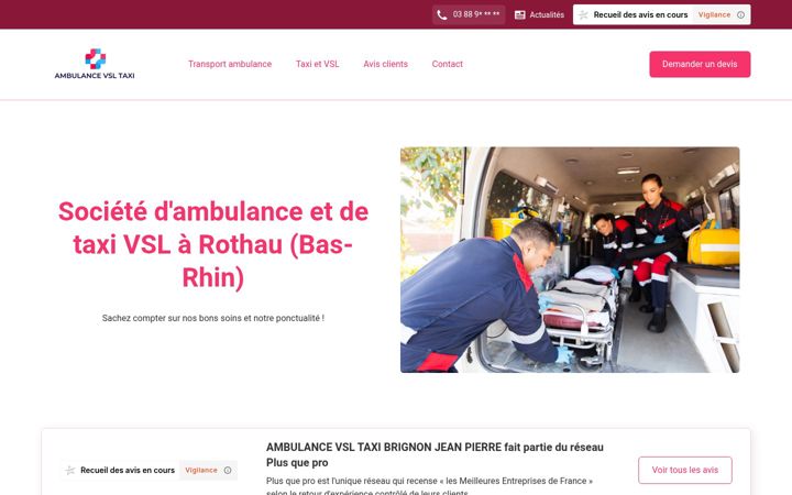 Snímek obrazovky ambulance-brignon.fr
