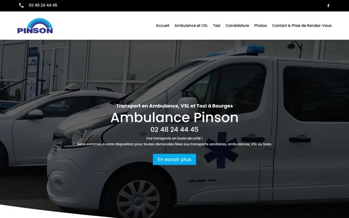 Screenshot of ambulance-pinson.fr