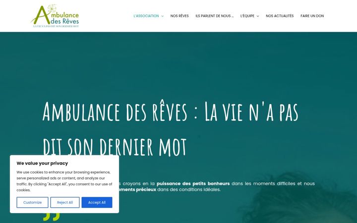 Capture d'écran de ambulancedesreves.org