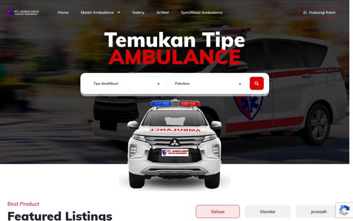 Zrzut ekranu ambulancepintarkaroseri.com