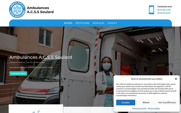 Zrzut ekranu ambulances-acss-soulard.fr