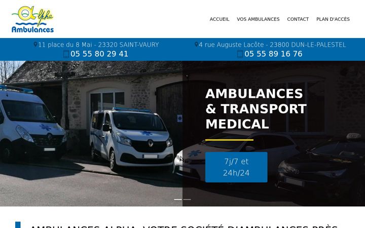 Screenshot of ambulances-alpha.fr
