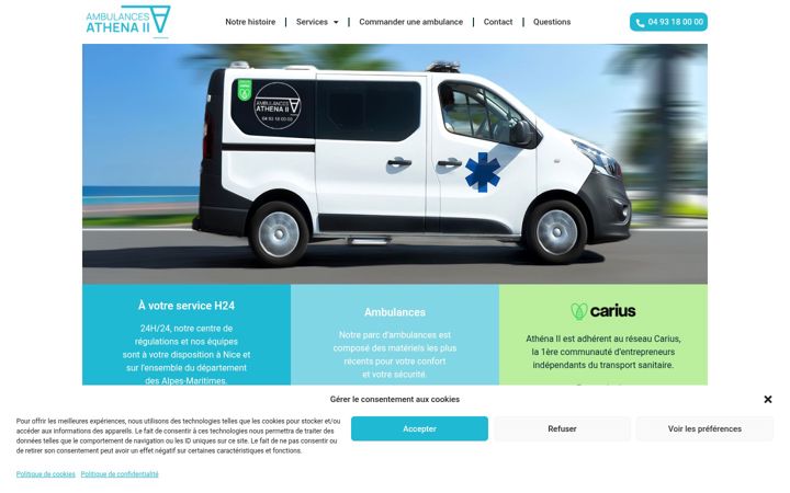 Zrzut ekranu ambulances-athena.com
