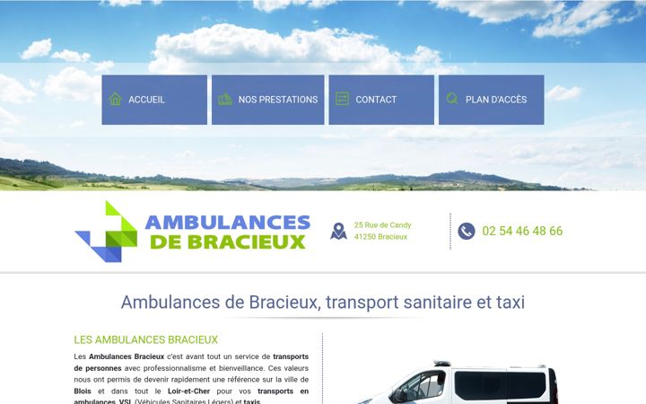 Screenshot von ambulances-bracieux.fr