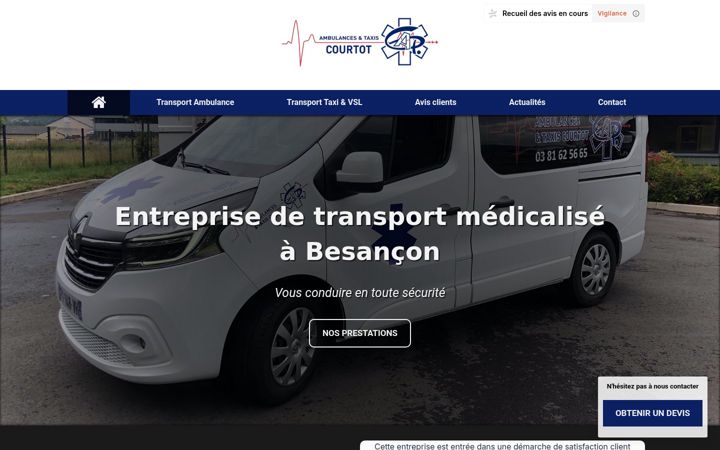 Screenshot of ambulances-courtot-besancon.com
