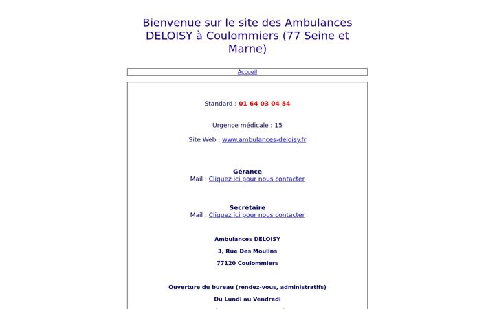 Zrzut ekranu ambulances-deloisy.fr