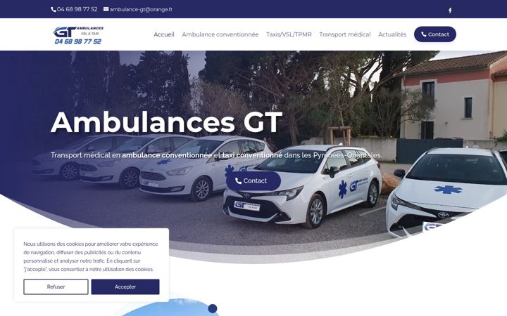 Screenshot του ambulances-gt.com