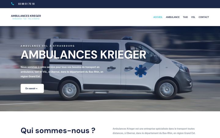 Screenshot of ambulances-krieger.fr