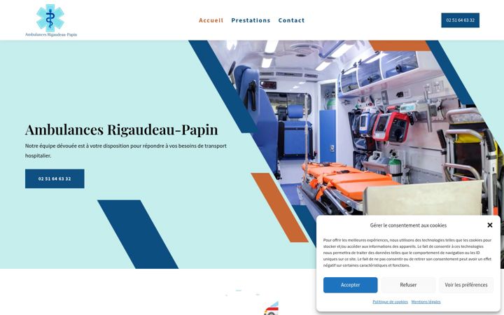 Snímek obrazovky ambulances-rigaudeau-papin85.fr