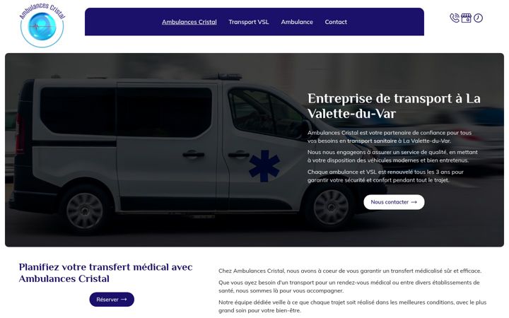 Screenshot of ambulancescristal.fr