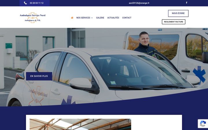 Screenshot του ambulanceservicenord.fr