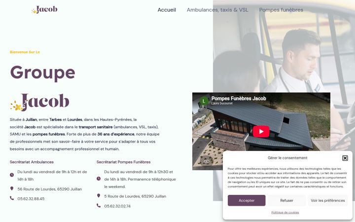 Screenshot του ambulancesjacob.fr