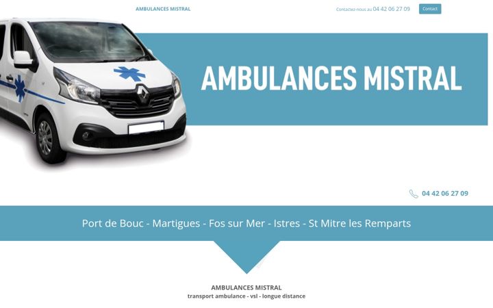 Screenshot of ambulancesmistral.fr