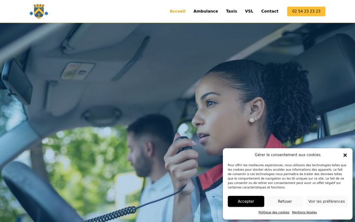 Screenshot of ambulancestaxti-leroux.fr