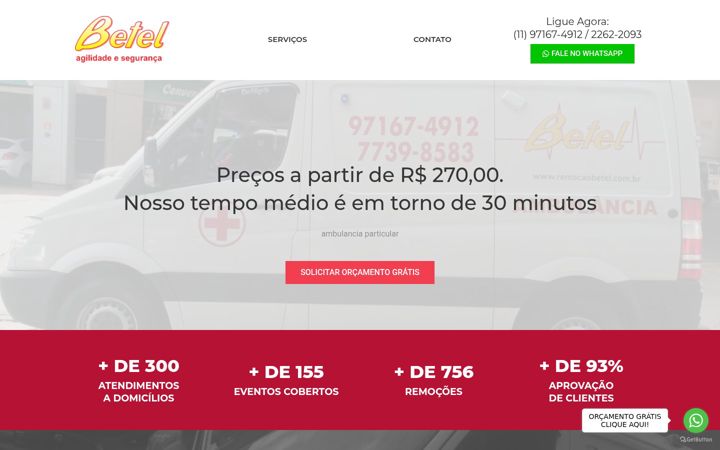 Képernyőkép: ambulanciabetel.com.br
